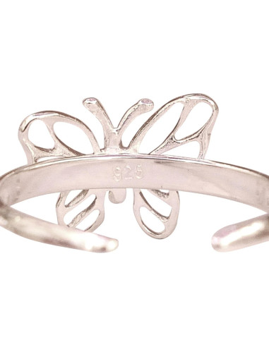 Anillo ajustable de mariposa de plata esterlina 925 MiYa