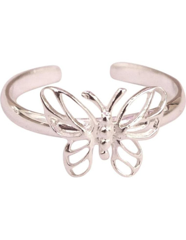 Anillo ajustable de mariposa de plata esterlina 925 MiYa