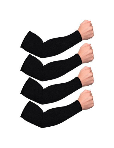 Geyoga 2 Pares Mangas Protectores de Brazo Unisex 22 cm Negro