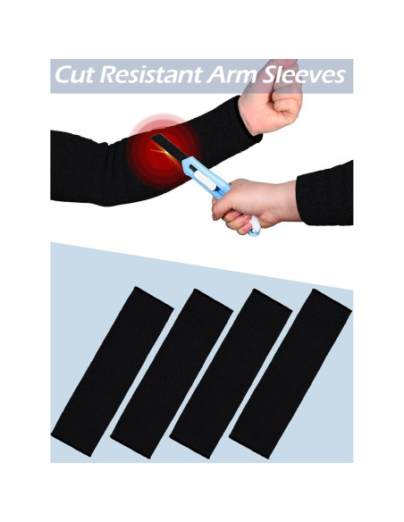 Geyoga 2 Pares Mangas Protectores de Brazo Unisex 22 cm Negro