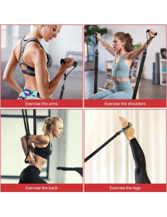 Banda de Resistencia con Pedal Vonlarka 2025 - 4 Tubos Ajustables 2