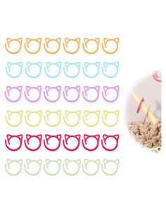 36 Marcadores de Puntos para Ganchillo Telooco - Metal Colorido