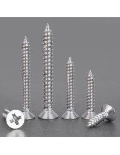 Kit de Tornillos de Madera VGBUY 210 Piezas Acero Inoxidable 2