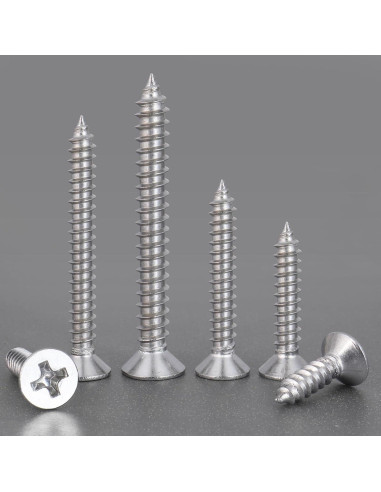 Kit de Tornillos de Madera VGBUY 210 Piezas Acero Inoxidable