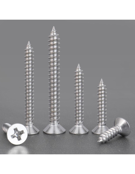 Kit de Tornillos de Madera VGBUY 210 Piezas Acero Inoxidable