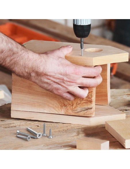 Kit de Tornillos de Madera VGBUY 210 Piezas Acero Inoxidable