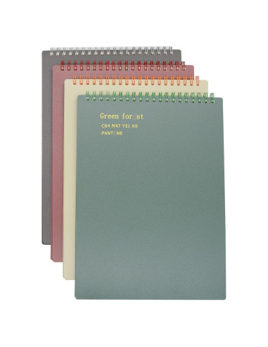 Cuaderno Espiral B5 Yansanido 4 Pcs Tapa Dura 80 Hojas