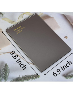 Cuaderno Espiral B5 Yansanido 4 Pcs Tapa Dura 80 Hojas 2