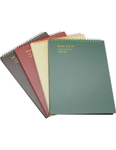 Cuaderno Espiral B5 Yansanido 4 Pcs Tapa Dura 80 Hojas