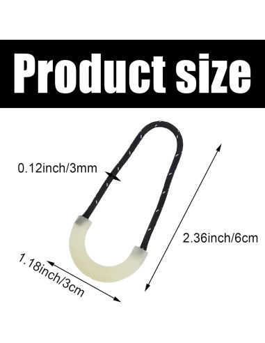 20 Tiradores de Cremallera Nylon U DonLeeving Luminiscente