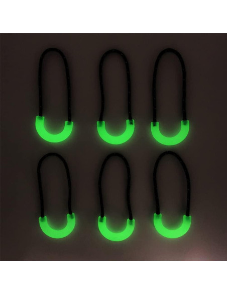 20 Tiradores de Cremallera Nylon U DonLeeving Luminiscente