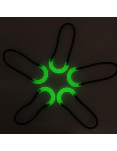 20 Tiradores de Cremallera Nylon U DonLeeving Luminiscente