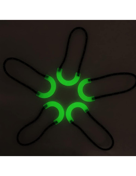 20 Tiradores de Cremallera Nylon U DonLeeving Luminiscente