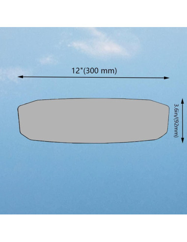 Espejo Retrovisor Convexo ASUBHA 30.48x9.14 cm Clip-on