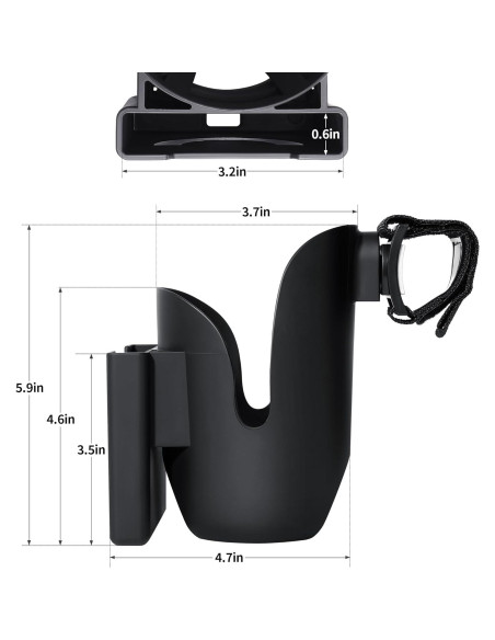 Soporte para Taza y Teléfono Joxodak para Silla de Ruedas