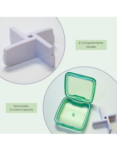 Organizador de Pastillas Memosan Portátil 4 Compartimentos Verde