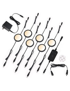 Kit de 6 luces LED Puck BLESSINGLUX, control APP y voz, 2700-6000K