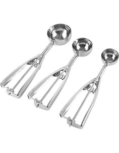Juego de 3 cucharas de acero inoxidable HHXC - Helado y más 2