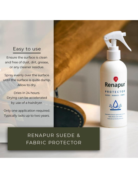Protector Impermeable Renapur 250 ml para Ante y Tela Ecológico