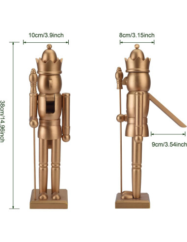 Figura Rey Cascanueces 38 cm ARGCONNER Decoración Navideña