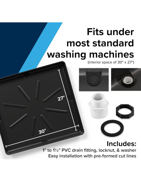 Bandeja de Drenaje para Lavadora Camco 76.2x81.3cm Grafito