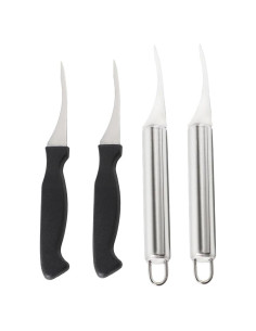 Herramienta de Pelado de Camarones Garneck 4 Piezas Acero Inoxidable