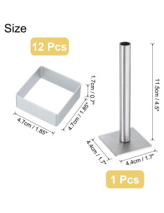 Juego de Cortadores de Galletas uxcell 13 Piezas Aluminio Antiadhesivo 2