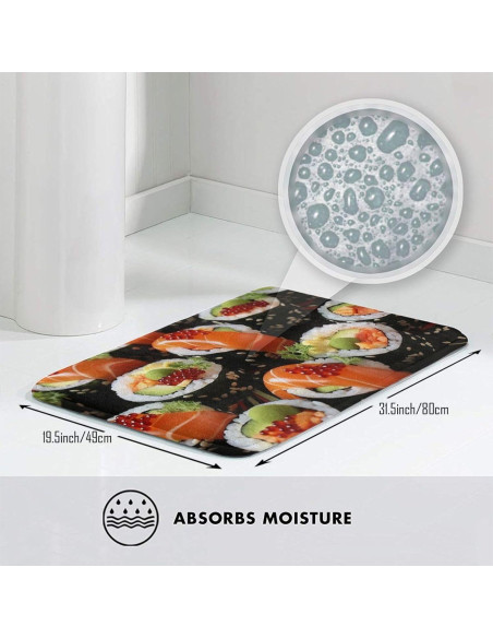 Alfombra de Entrada Antideslizante LKVNSWERT 50.8x80 cm