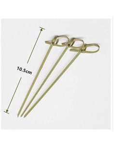 200 Palillos de Bambú para Cócteles YAOSHENG 10.41 cm Ecológicos 2