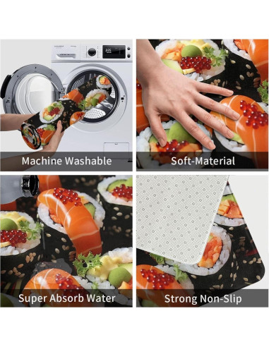 Alfombra de Entrada Antideslizante LKVNSWERT 50.8x80 cm