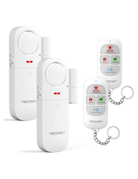 Sensor de Alarma TECKNET 2-Pack para Puertas y Ventanas