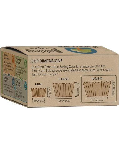Forros de Cupcake Jumbo Si Te Importa - 576 Hojas Compostables