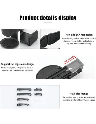 Soporte para Taza de Coche Suvnie Ajustable para Ventilación