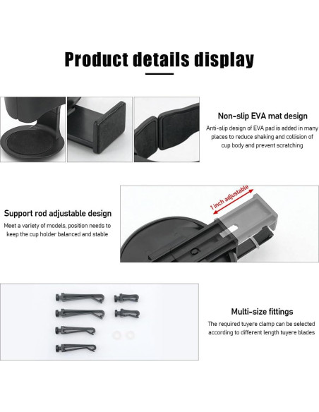Soporte para Taza de Coche Suvnie Ajustable para Ventilación