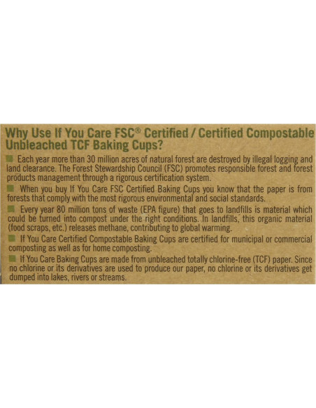 Forros de Cupcake Jumbo Si Te Importa - 576 Hojas Compostables