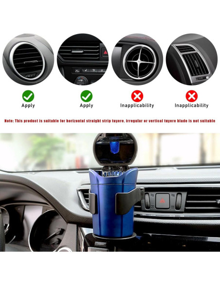 Soporte para Taza de Coche Suvnie Ajustable para Ventilación