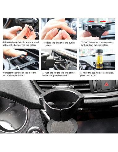 Soporte para Taza de Coche Suvnie Ajustable para Ventilación