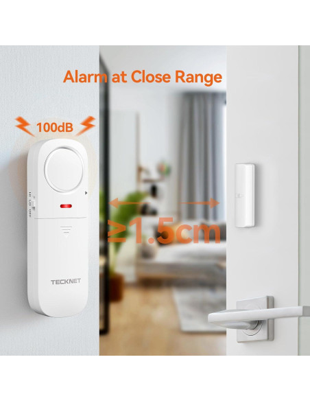 Sensor de Alarma TECKNET 2-Pack para Puertas y Ventanas