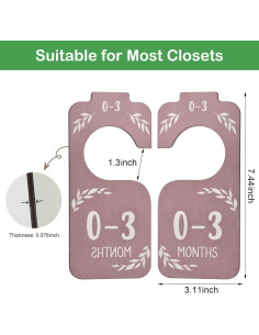 Divisores de Armario para Bebés CAPHONT 8 PCS Madera Coloridos 2