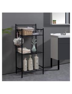 Estante de Almacenamiento 3 Niveles L&H UNICO Negro