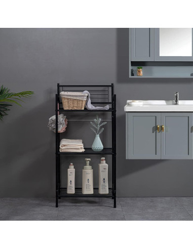 Estante de Almacenamiento 3 Niveles L&H UNICO Negro