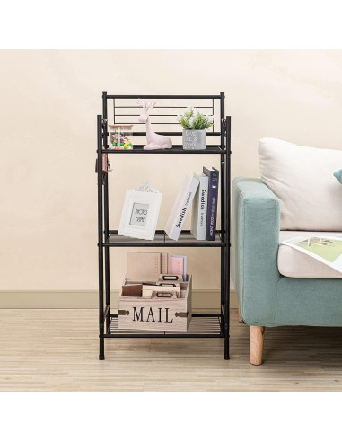 Estante de Almacenamiento 3 Niveles L&H UNICO Negro