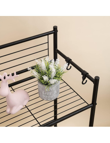 Estante de Almacenamiento 3 Niveles L&H UNICO Negro