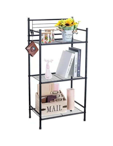 Estante de Almacenamiento 3 Niveles L&H UNICO Negro