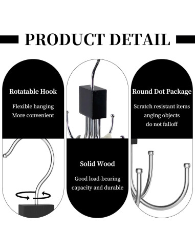 Organizador de Cinturones AYAWOW 2 Paquetes Metal Giratorio 360
