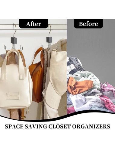 Organizador de Cinturones AYAWOW 2 Paquetes Metal Giratorio 360