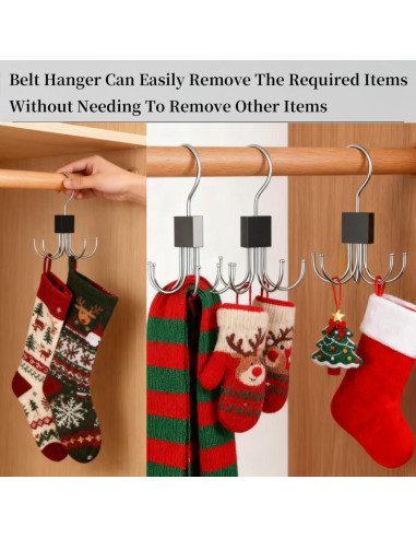 Organizador de Cinturones AYAWOW 2 Paquetes Metal Giratorio 360