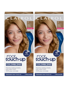 Tinte Permanente Clairol Nice'n Easy 7 Rubio Oscuro - Paquete de 2