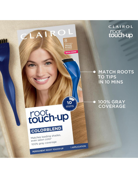 Tinte Permanente Clairol Nice'n Easy 7 Rubio Oscuro - Paquete de 2