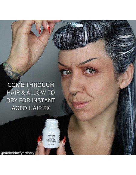 Tinte de Cabello Blanco Lavable Mehron 133 ml - Profesional